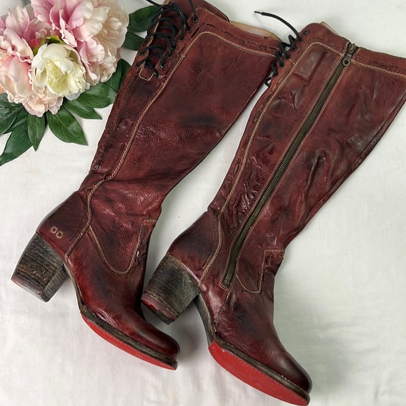 Bed Stu Shoes New Bed Stu F3221 Fortune Leather Knee High Side Zip